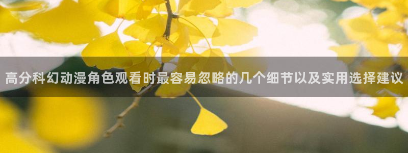 动漫国漫推荐